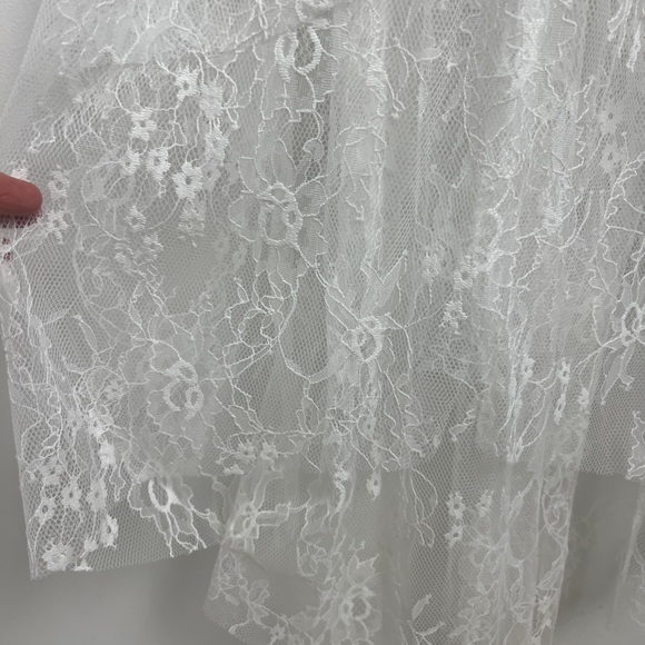 NEW Lulus Elaborate Love White Lace Bustier Tiered High-Low Maxi Dress Size XS - Picture 10 of 12